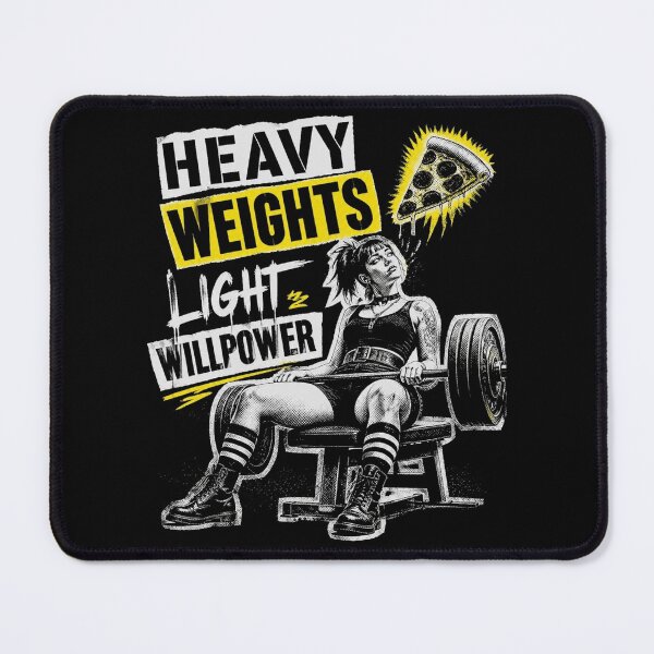 Item preview, Heavy Weights Light Willpower Funny Lifting designed and sold by macadolie.