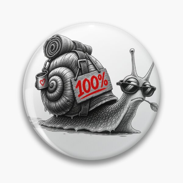 Item preview, 100% – Cool snail with sunglasses | Funny German humor designed and sold by UnglaublichGut.