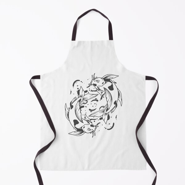 Item preview, Dark Gray Japanese Koi Yin Yang Design designed and sold by pattern-archive.