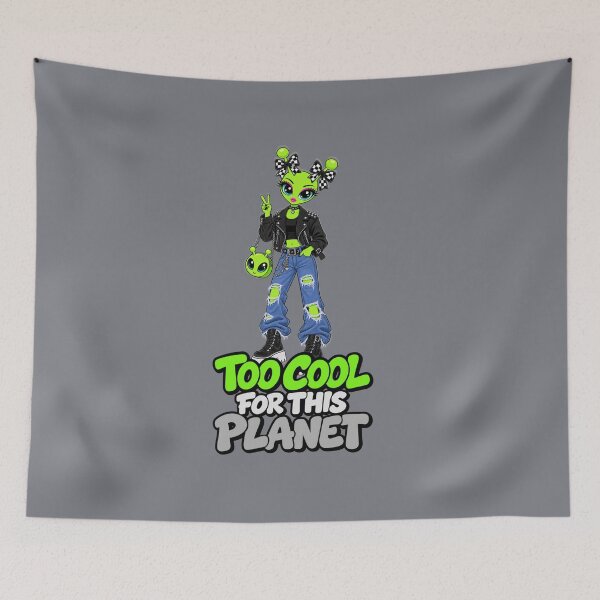 Item preview, Too Cool for This Planet – Alien Rocker Girl designed and sold by Aimetoi.