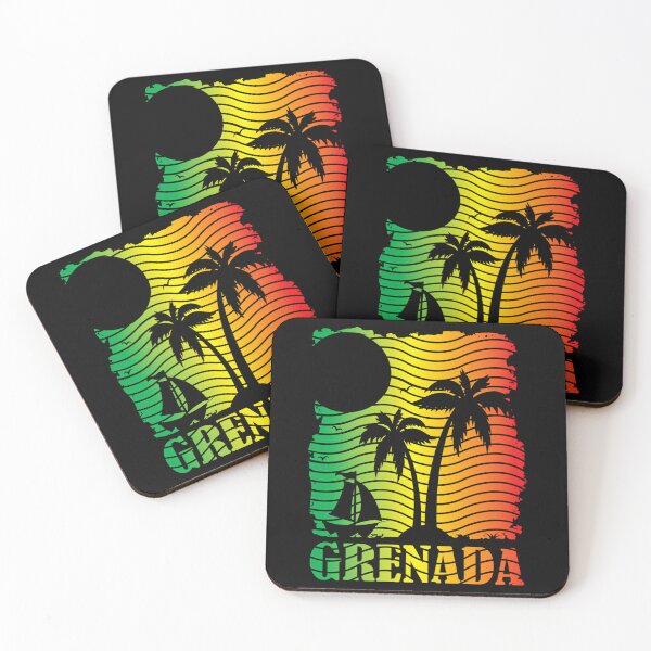 Item preview, Grenada Island Scene - Ites Gold And Green designed and sold by matthe-lopez.