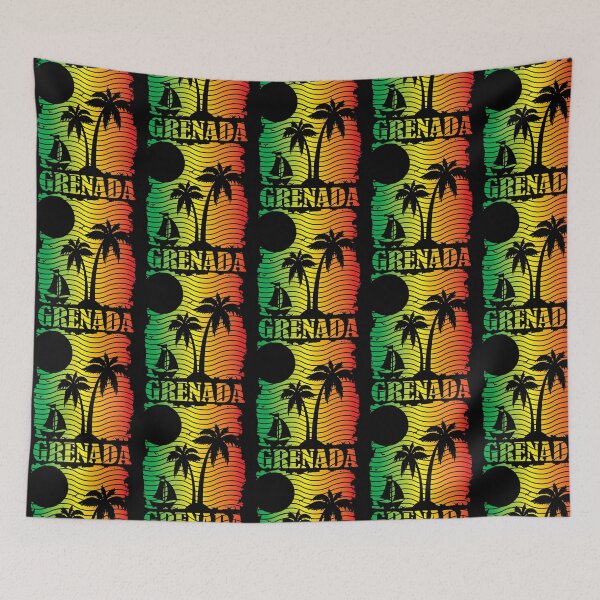 Item preview, Grenada Island Scene - Ites Gold And Green designed and sold by matthe-lopez.