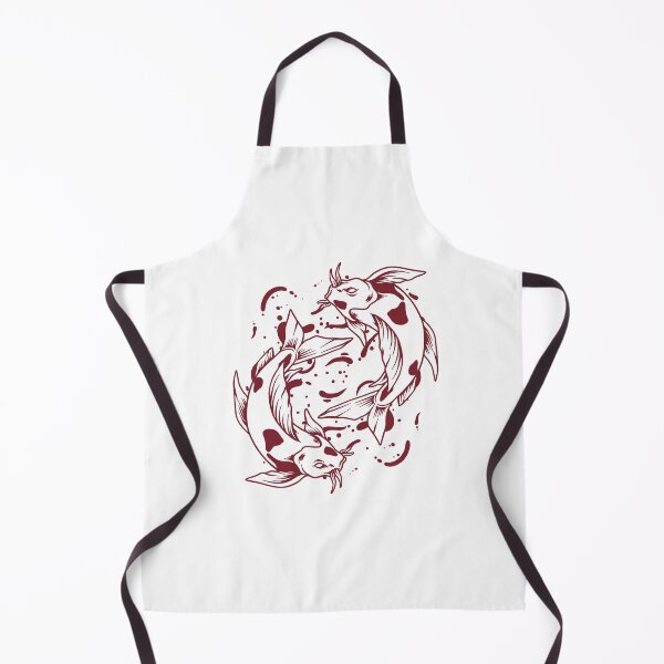 Item preview, Burgundy Japanese Koi Yin Yang Design designed and sold by pattern-archive.
