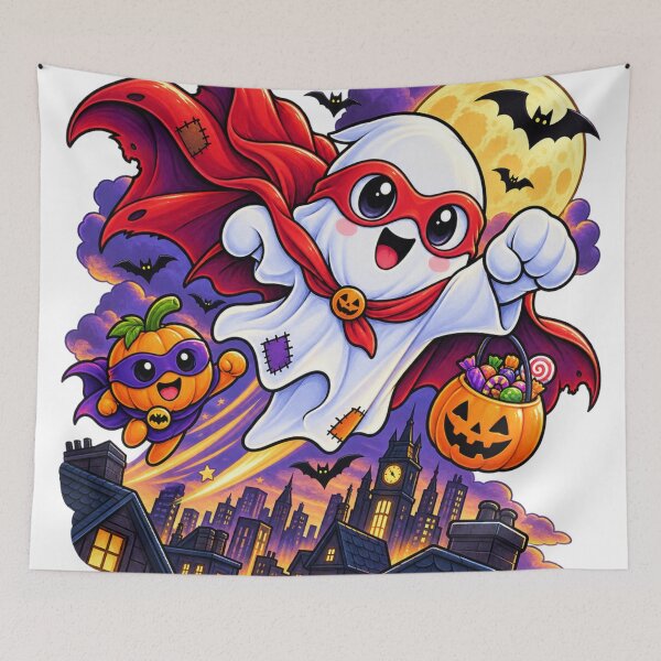 Item preview, Superhero Ghost Halloween Cute Spooky designed and sold by M.Store.
