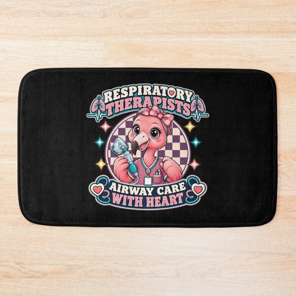 Item preview, Cute Flamingo Respiratory Therapists Checkered Airway Care with Heart, Medical RT Gift designed and sold by ClinicalHubs.