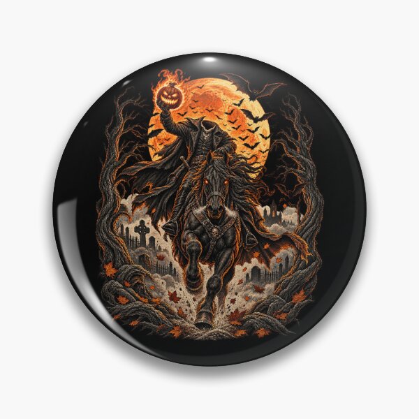Artikelvorschau, Kopfloser Reiter, Kürbisreiter, gruseliges Halloween-Gothic-Design entworfen und verkauft von will freed18.