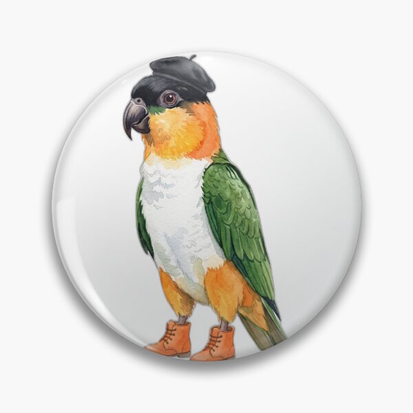 Item preview, Caique Parrot Beret designed and sold by Tiffany Roy.