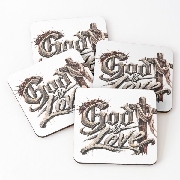 Item preview, God Is Love Christian Gothic Metal Cross And Crown Of Thorns designed and sold by Derekquie.
