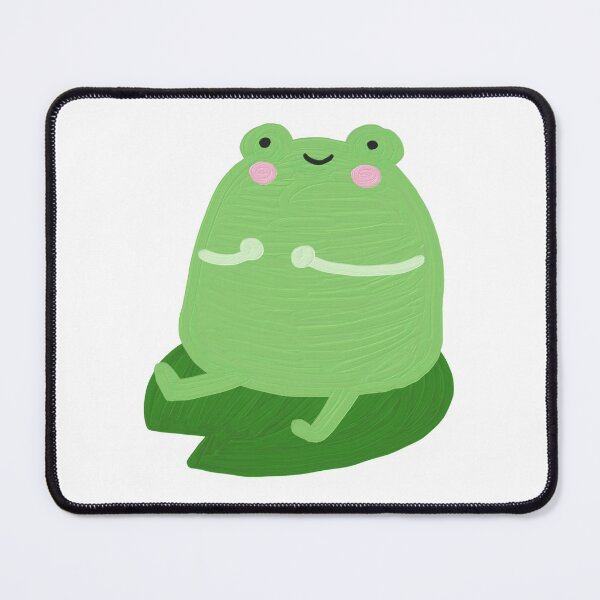 Item preview, Cute Round Frog on Lily Pad – Kawaii Green Frog designed and sold by snowberry studio.