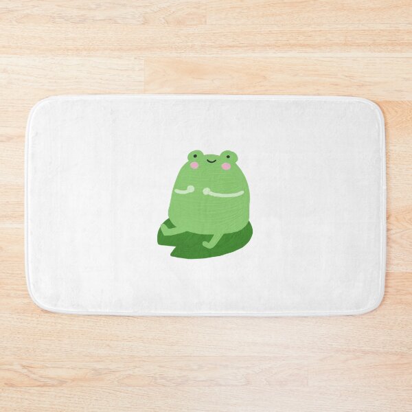 Item preview, Cute Round Frog on Lily Pad – Kawaii Green Frog designed and sold by snowberry studio.