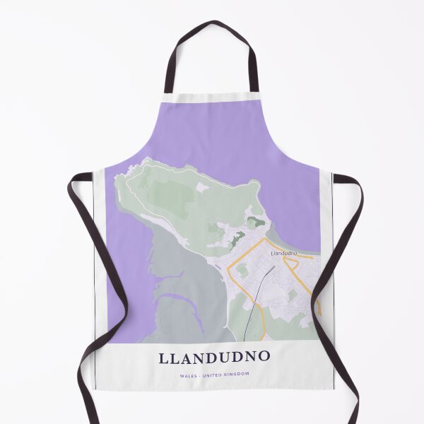 Aperçu de l'œuvre Llandudno Map Poster - Lavender créée et vendue par Patterned by Pixels.