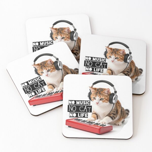 Item preview, No Music No Cat No Life designed and sold by itotoiro design.