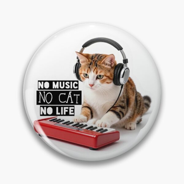 Item preview, No Music No Cat No Life designed and sold by itotoiro design.