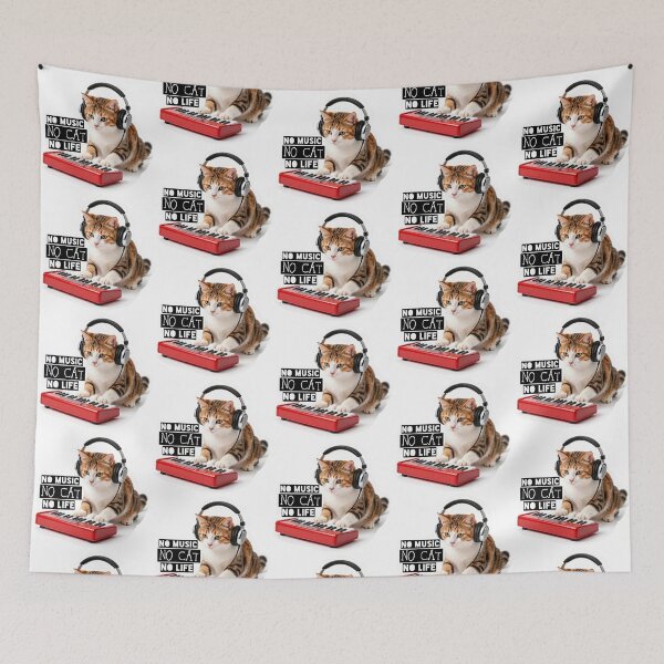 Item preview, No Music No Cat No Life designed and sold by itotoiro design.