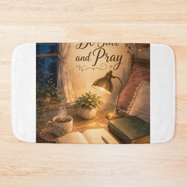 Item preview, Be Still and Pray – Cozy Christian Night Room - Spiral Notebooks designed and sold by Grace Unlocked.