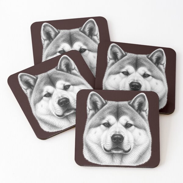 Item preview, Realistic Akita Dog Pencil Portrait designed and sold by ShopFanCreation.