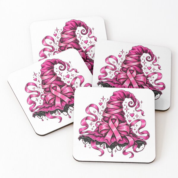 Item preview, Gothic Pink Ribbon Witch Hat Breast Cancer Awareness Design designed and sold by will freed18.