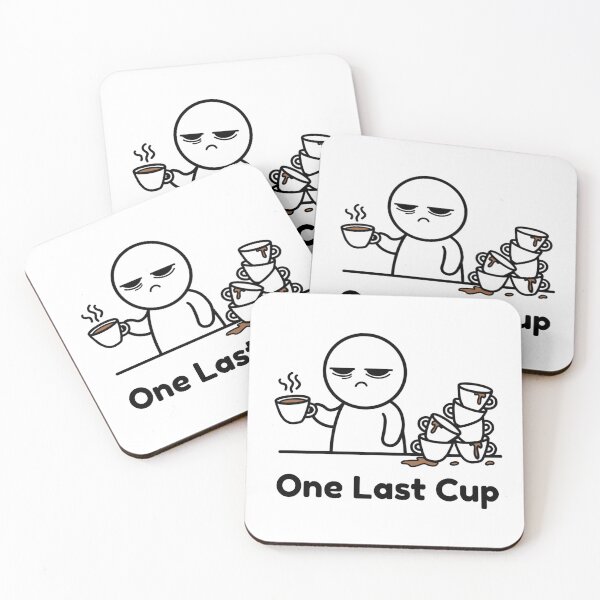 Item preview, One Last Cup - Funny Coffee Addict Doodle Art  designed and sold by Draw-some Doodles.