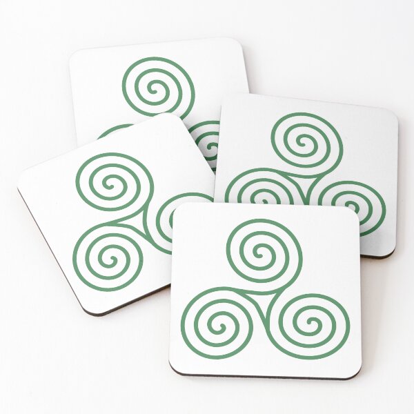 Item preview, Simple green Celtic triskelion motif by Beliris Créations designed and sold by BelirisCréations.