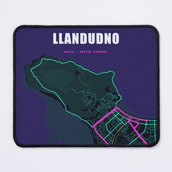 Item preview, Llandudno Map Poster - Streamer Overlay designed and sold by Patterned by Pixels.