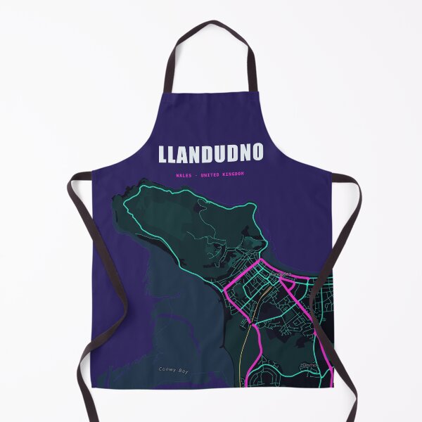 Aperçu de l'œuvre Llandudno Map Poster - Streamer Overlay créée et vendue par Patterned by Pixels.