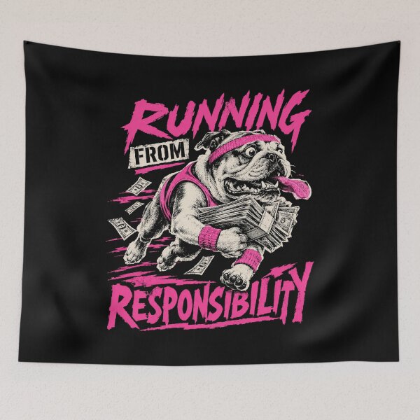 Item preview, Running From Responsibility Funny Dog Cardio designed and sold by macadolie.