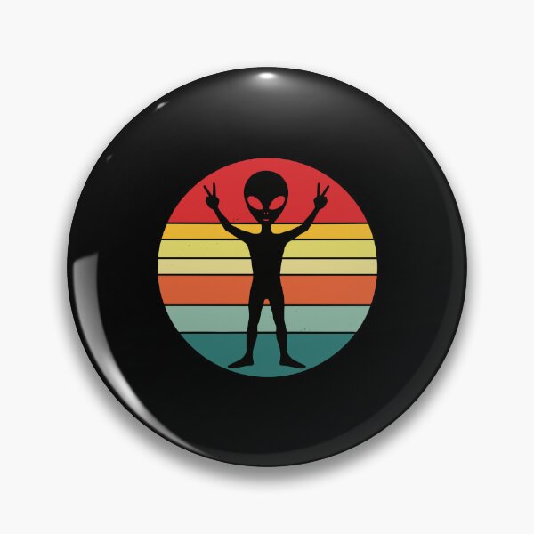 Item preview, Alien Peace Sign Sunset Vintage Extraterrestrial UFO designed and sold by PopStars1993.