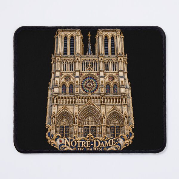 Item preview, Notre Dame de Paris Embroidered Gothic Cathedral Architecture designed and sold by Emoji Emblems.