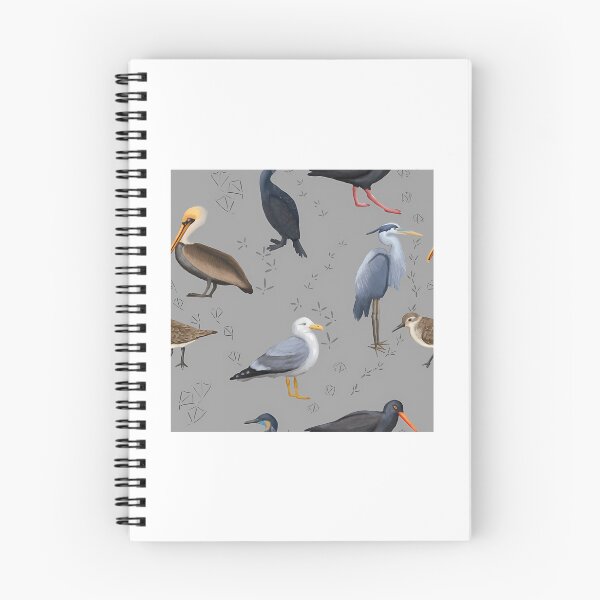 Item preview, Salish Sea Shorebirds Pattern Grey designed and sold by kyla-leach.