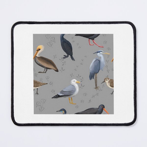 Item preview, Salish Sea Shorebirds Pattern Grey designed and sold by kyla-leach.