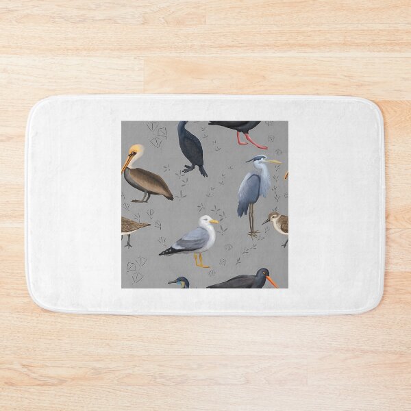Item preview, Salish Sea Shorebirds Pattern Grey designed and sold by kyla-leach.