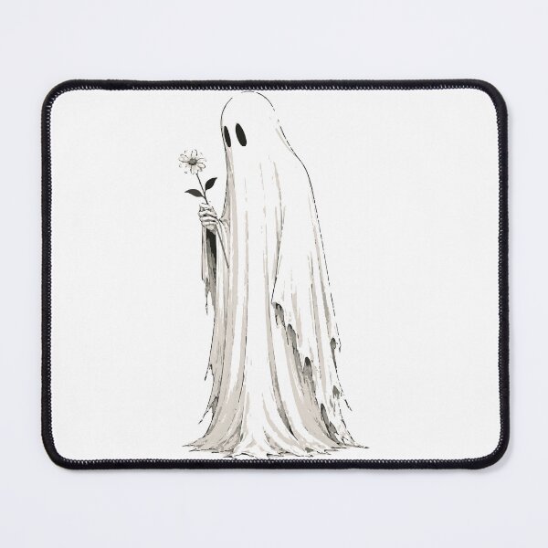 Item preview, Ghost Holding a Daisy Minimalist Gothic Halloween designed and sold by Sunday.Supply.