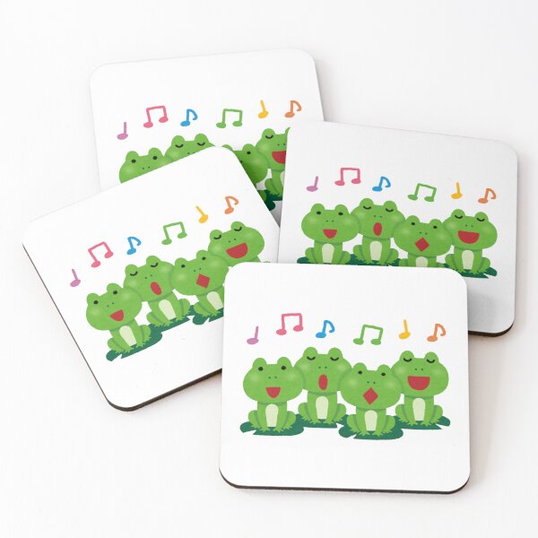 Item preview, Cute Frog Choir – Singing Frogs Watercolor Illustration designed and sold by snowberry studio.