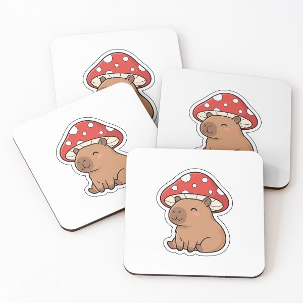 Item preview, Mushroom Capybara Cottagecore - Cute Toadstool Animal Sticker designed and sold by SimpleP.