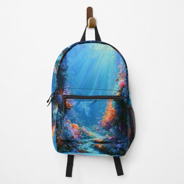 Item preview, A beautiful Mermaid swimming among colourful coral reefs surrounded by tropical fish and shafts of sunlight filtering through crystal-clear water, Fantasy & Mythological Creatures designed and sold by CDC40.