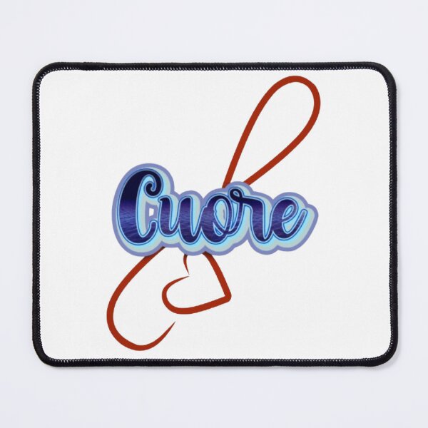 Item preview, Cuore Italian Word For Heart Blue Water Texture Infinity Loop Poster designed and sold by Miheerala.