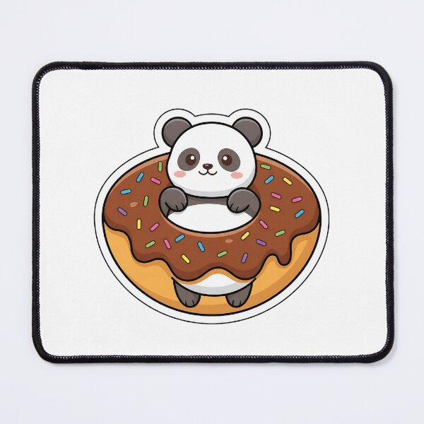 Item preview, Chocolate Donut Panda - Cute Bakery Food Animal Sticker designed and sold by SimpleP.