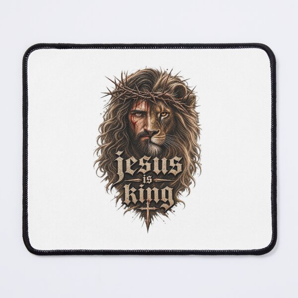 Item preview, Jesus Is King Lion Of Judah Crown Of Thorns Split Portrait designed and sold by Derekquie.
