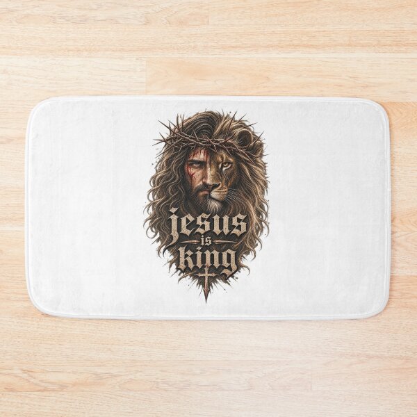 Item preview, Jesus Is King Lion Of Judah Crown Of Thorns Split Portrait designed and sold by Derekquie.