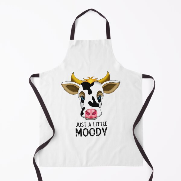 Item preview, Just A Little Moody Cow Cartoon Drawing - Black Typography designed and sold by lane-beattiec.