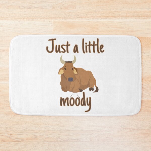 Item preview, Just A Little Moody Cow Sticker Just A Little Moody Cow Brown Sticker designed and sold by lane-beattiec.