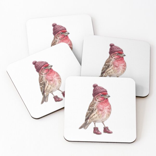 Item preview, Purple Finch Beanie designed and sold by Tiffany Roy.