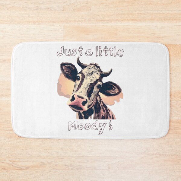Item preview, Just A Little Moody Sticker Just A Little Moody Lover Cow Lovers Sticker designed and sold by lane-beattiec.