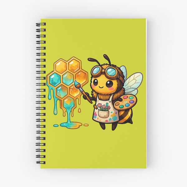 Item preview, Cute Honey Bee Artist – Whimsical Honeycomb Painter designed and sold by avocado_guy.