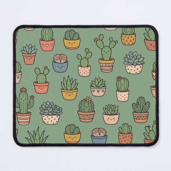 Item preview, Cute Cactus And Succulents Seamless Pastel Pattern designed and sold by StickVerse by Owais.
