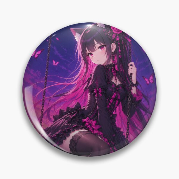 Item preview, Gothic Neko Catgirl on a Swing designed and sold by Revyra Design .