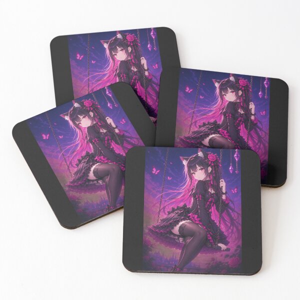 Item preview, Gothic Neko Catgirl on a Swing designed and sold by Revyra Design .