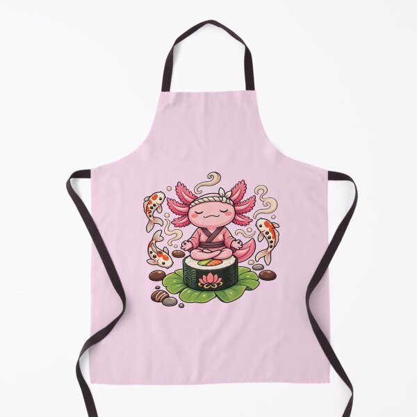 Item preview, Cute Zen Axolotl Meditating with Koi Fish designed and sold by avocado_guy.