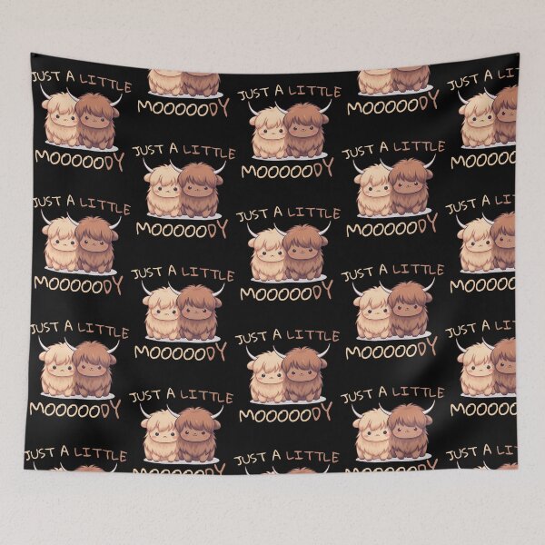 Aperçu de l'œuvre Un peu lunatique. Cadeaux amusants pour les amoureux des vaches. créée et vendue par lane-beattiec.