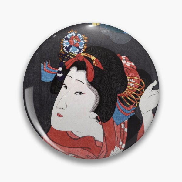 Artikelvorschau, Japanische Geisha-Wandkunst, Kimono-Frau Ukiyo-e-Druck, Toyohara Chikanobu Bijin-ga Holzschnittkunst entworfen und verkauft von RickE.